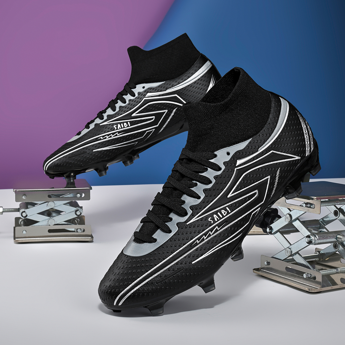 3366C-TPU High-Cut Lace-Up Long Stud Soccer Cleats Sizes 35-45 — 7
