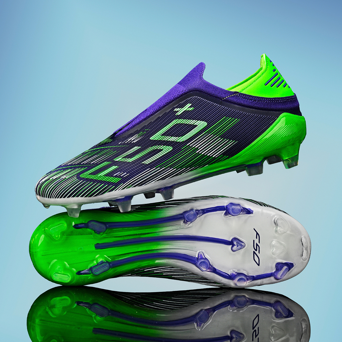 1805C-TPU Seamless Upper Long Stud Soccer Shoes Football Cleats Sizes 32-45 — 1