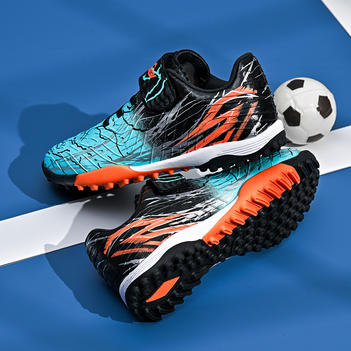 2210S-PU Kids' Turf Soccer Cleats Sizes 26-38 — 9