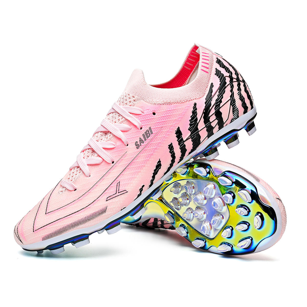 3649MJ-TPU Long-Stud Soccer Cleats with Holographic Gold Sole, Sizes 35-45 — 10