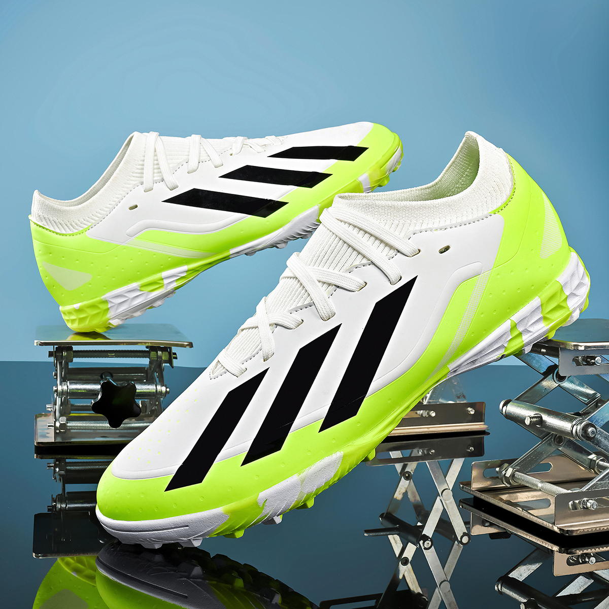 25010S-PU Leather Lace-Up Turf Soccer Cleats Sizes 32-45 — 12