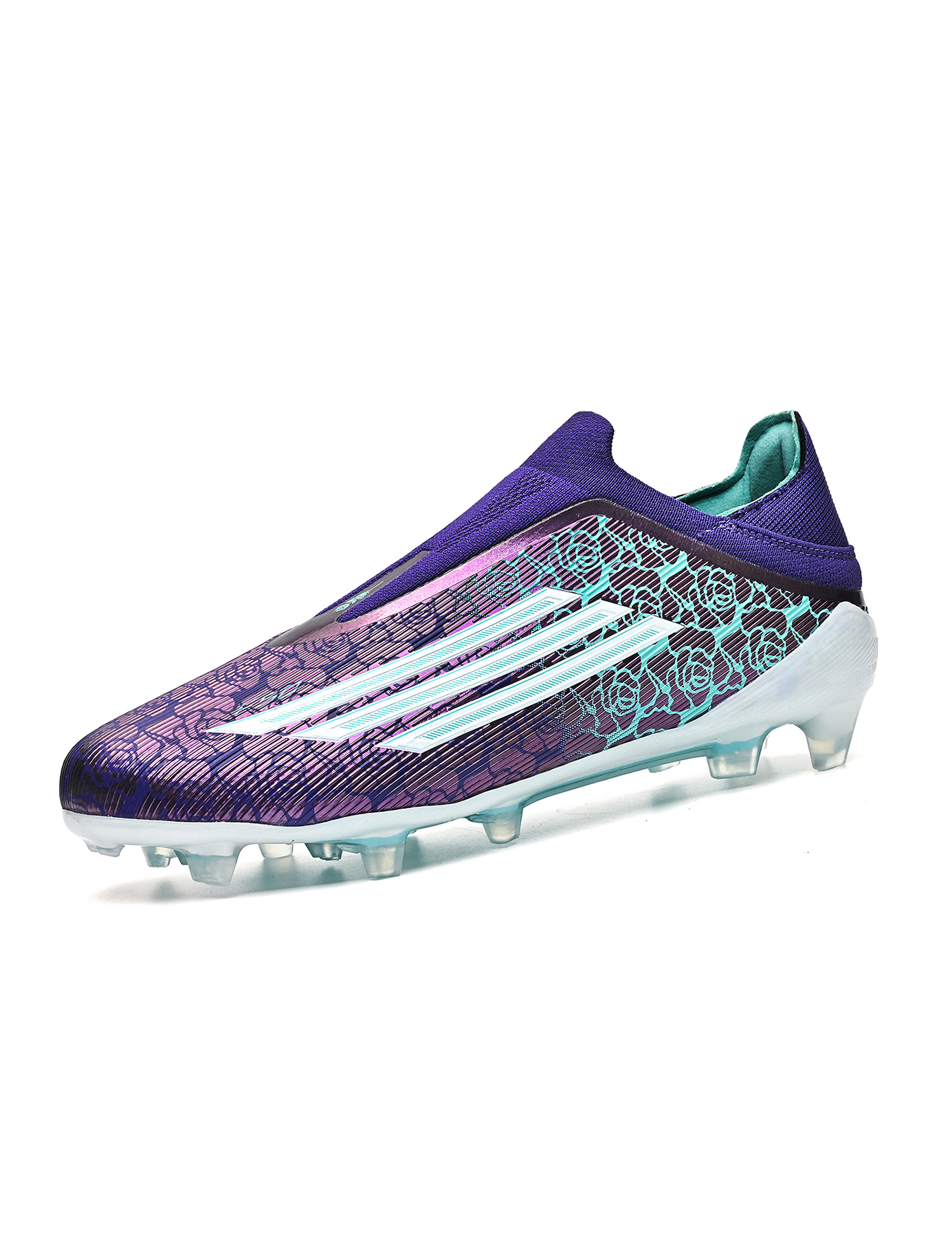 8553C-Stock Slip-on Long Stud Football Boots, Size 33-45 — 1