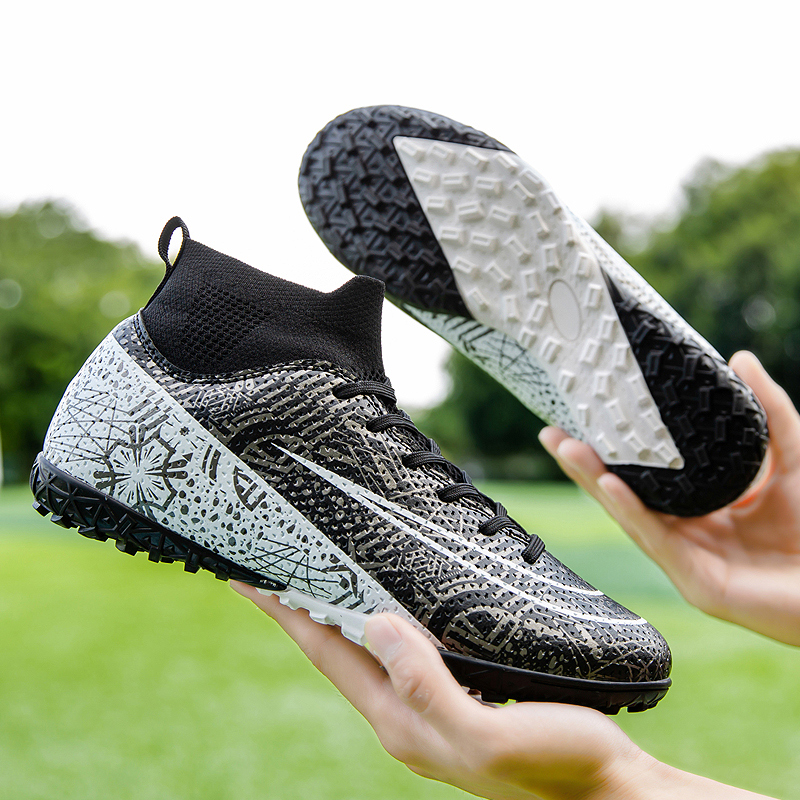 1160S-High-Cut TF Turf Soccer Shoes with PU Upper, Sizes 28-46 — 3