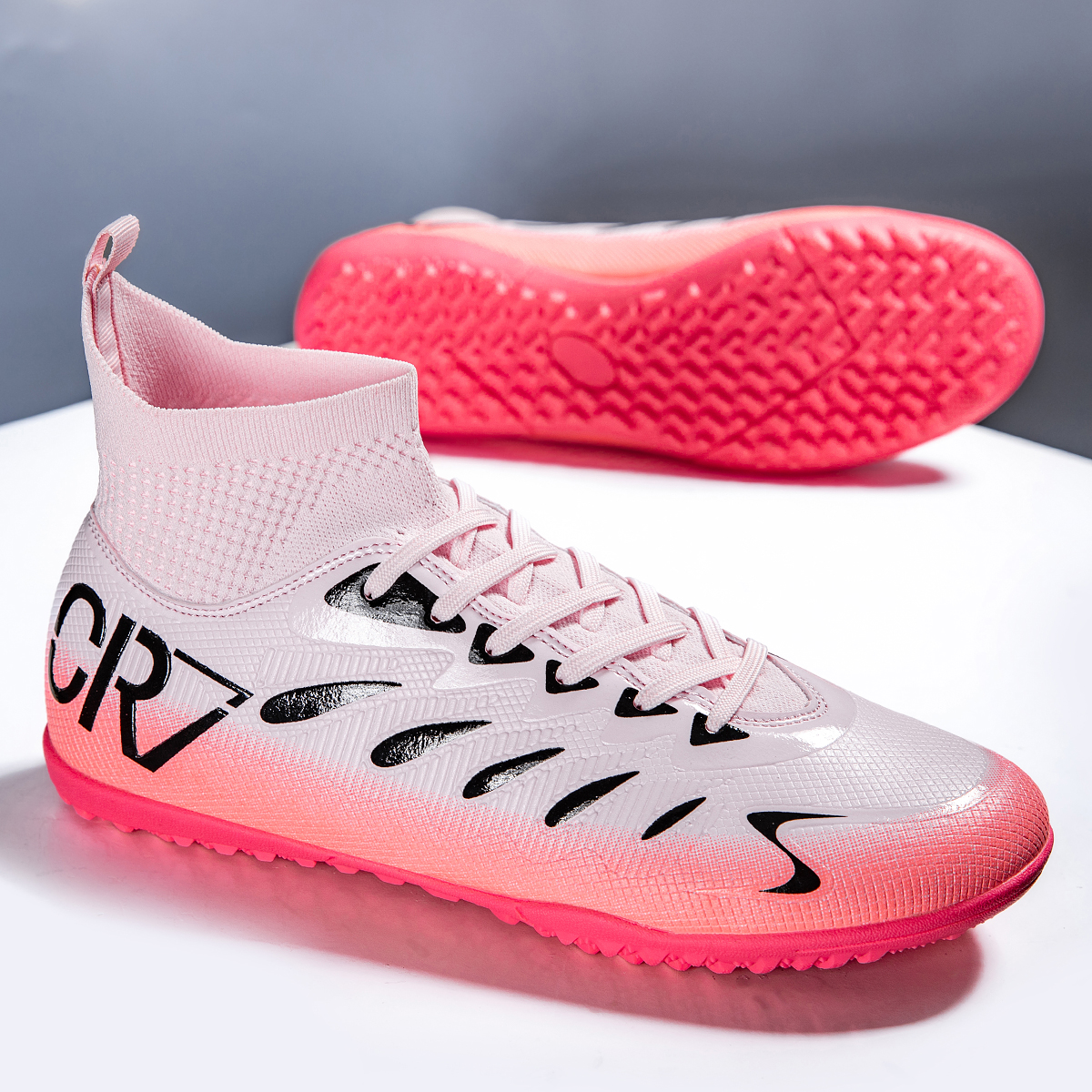 7001S-Stock High Top TF Football Shoes,EU Sizes 38-45 — 5