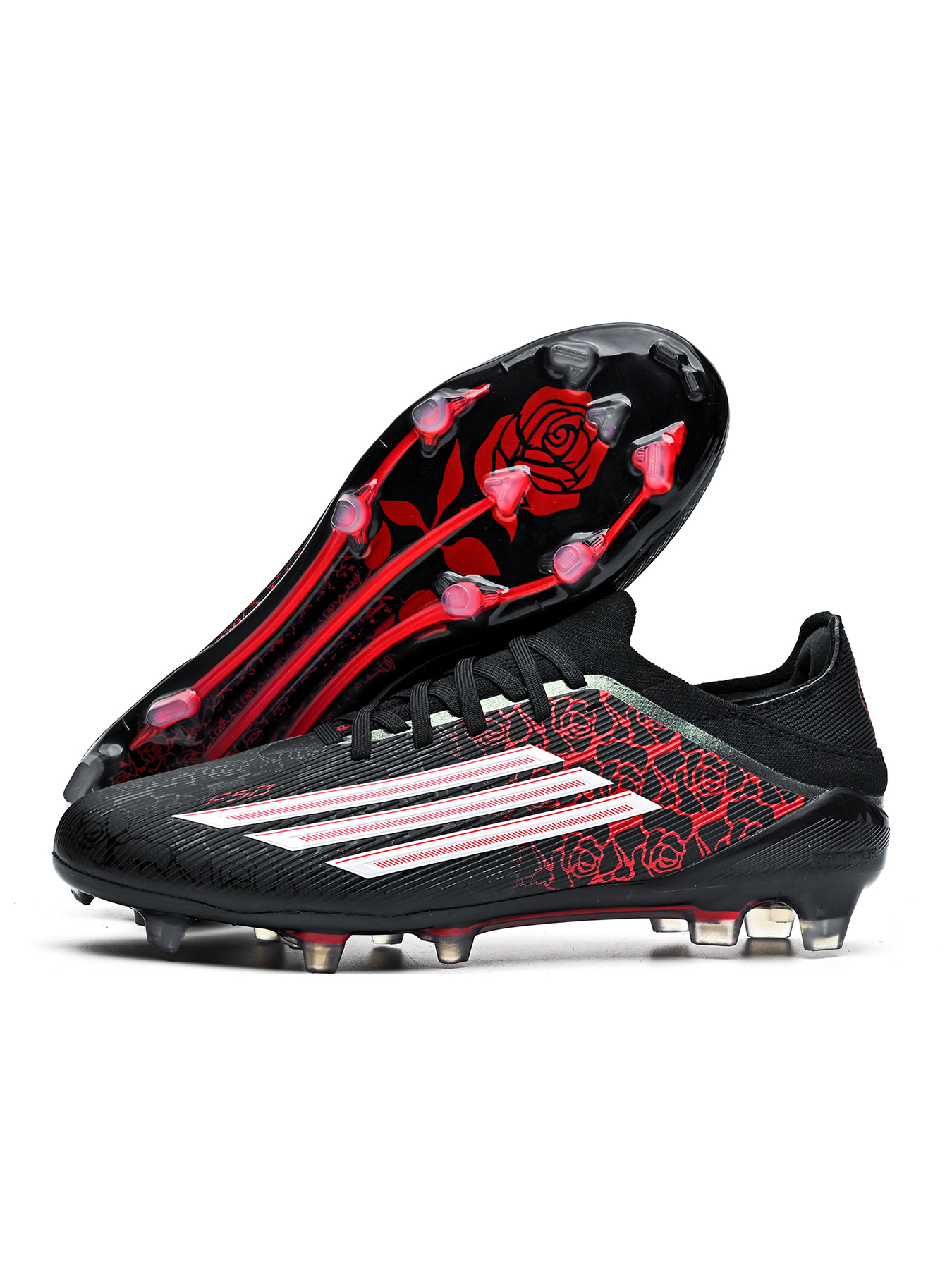 8556C-Stock Lace-up Long Stud Football Boots, Size 33-45 — 3