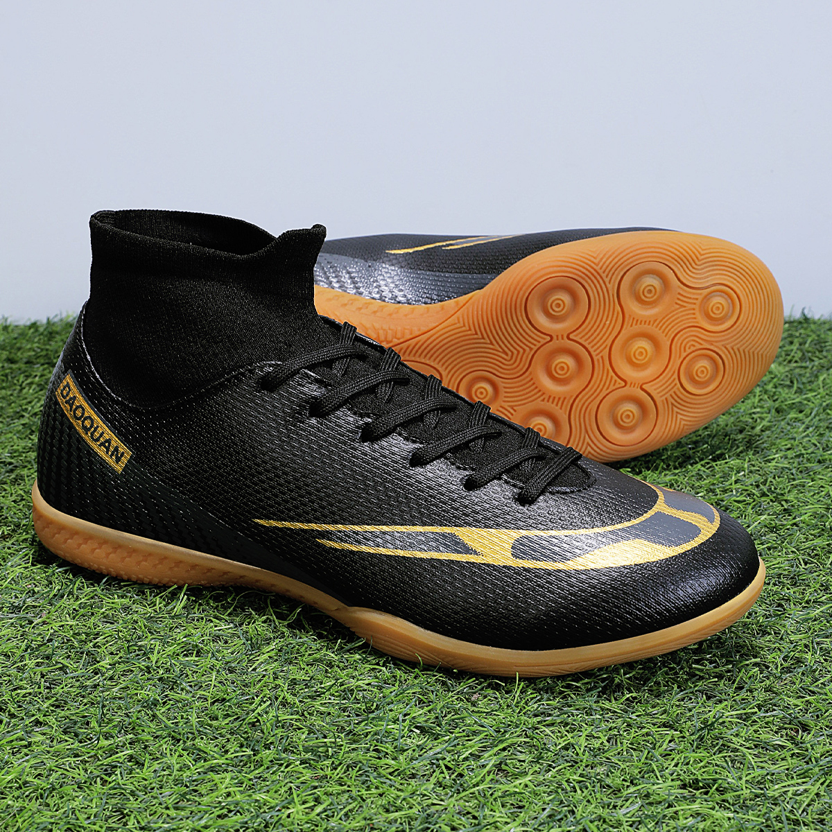 2150P-High-Cut Flat-Sole Lace-Up Soccer Cleats Sizes 35-45 — 11