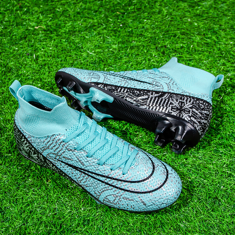 1160C-High-Cut Long-Stud Soccer Training Shoes, Sizes 28-46 — 2