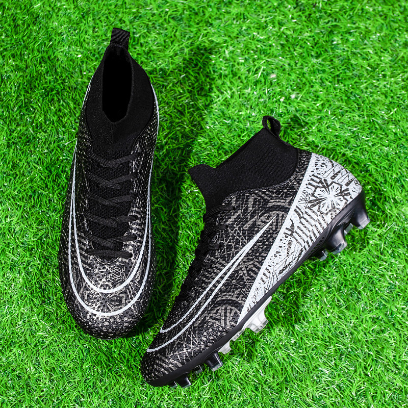 1160C-High-Cut Long-Stud Soccer Training Shoes, Sizes 28-46 — 5
