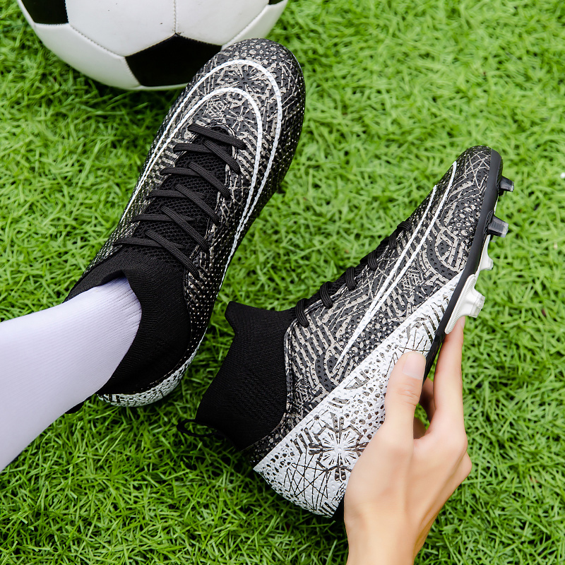 1160C-High-Cut Long-Stud Soccer Training Shoes, Sizes 28-46 — 7