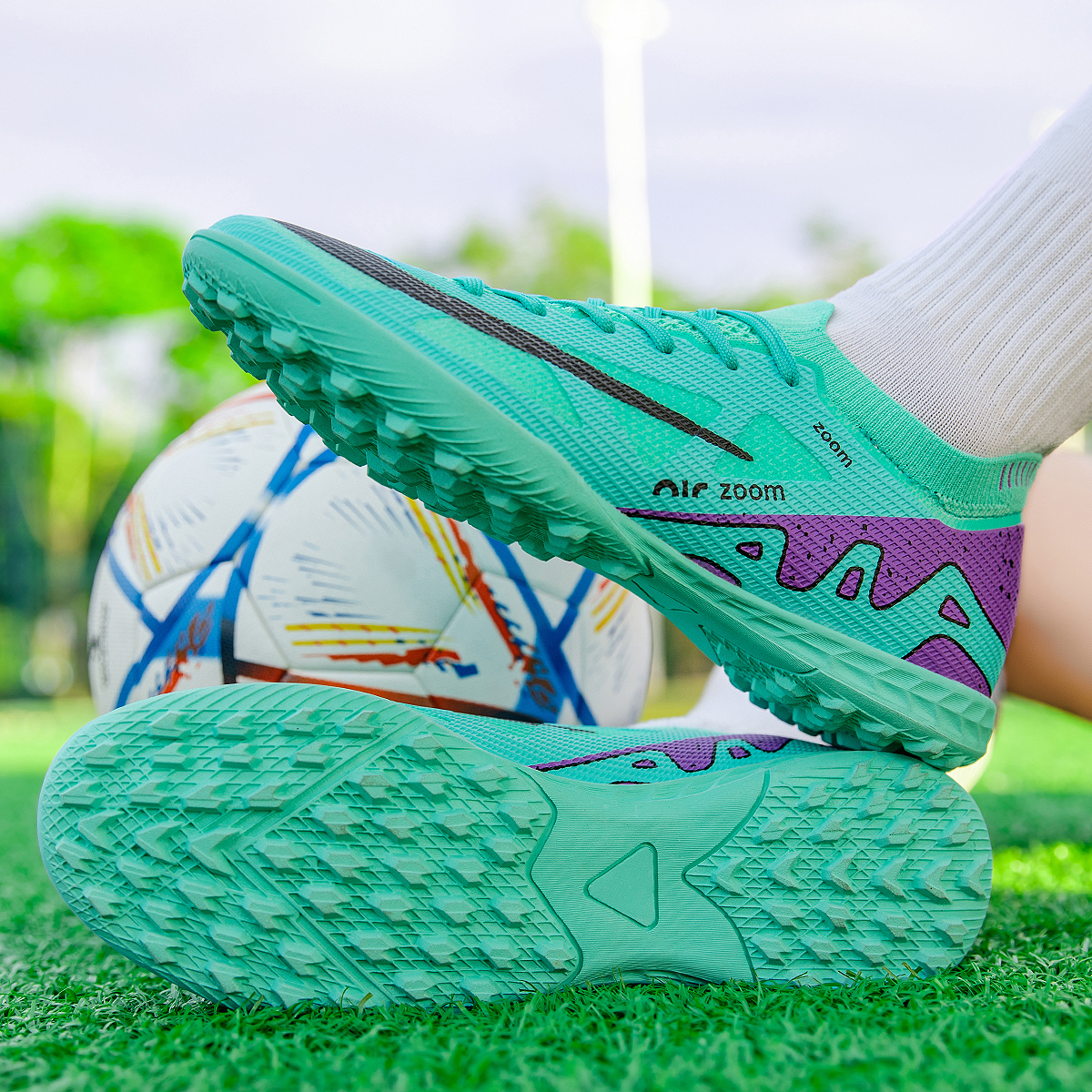 198S-TPU Seamless Turf Soccer Shoes Sizes 31-47 — 5