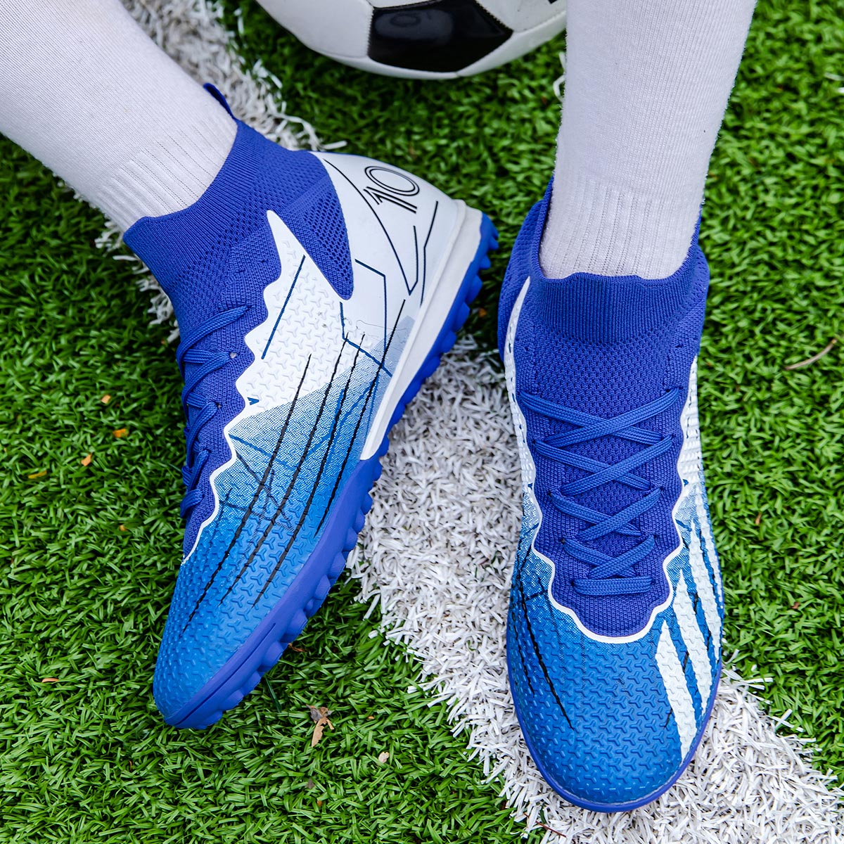 95KS-Stock High Top TF Football Shoes,EU Sizes 35-45 — 11