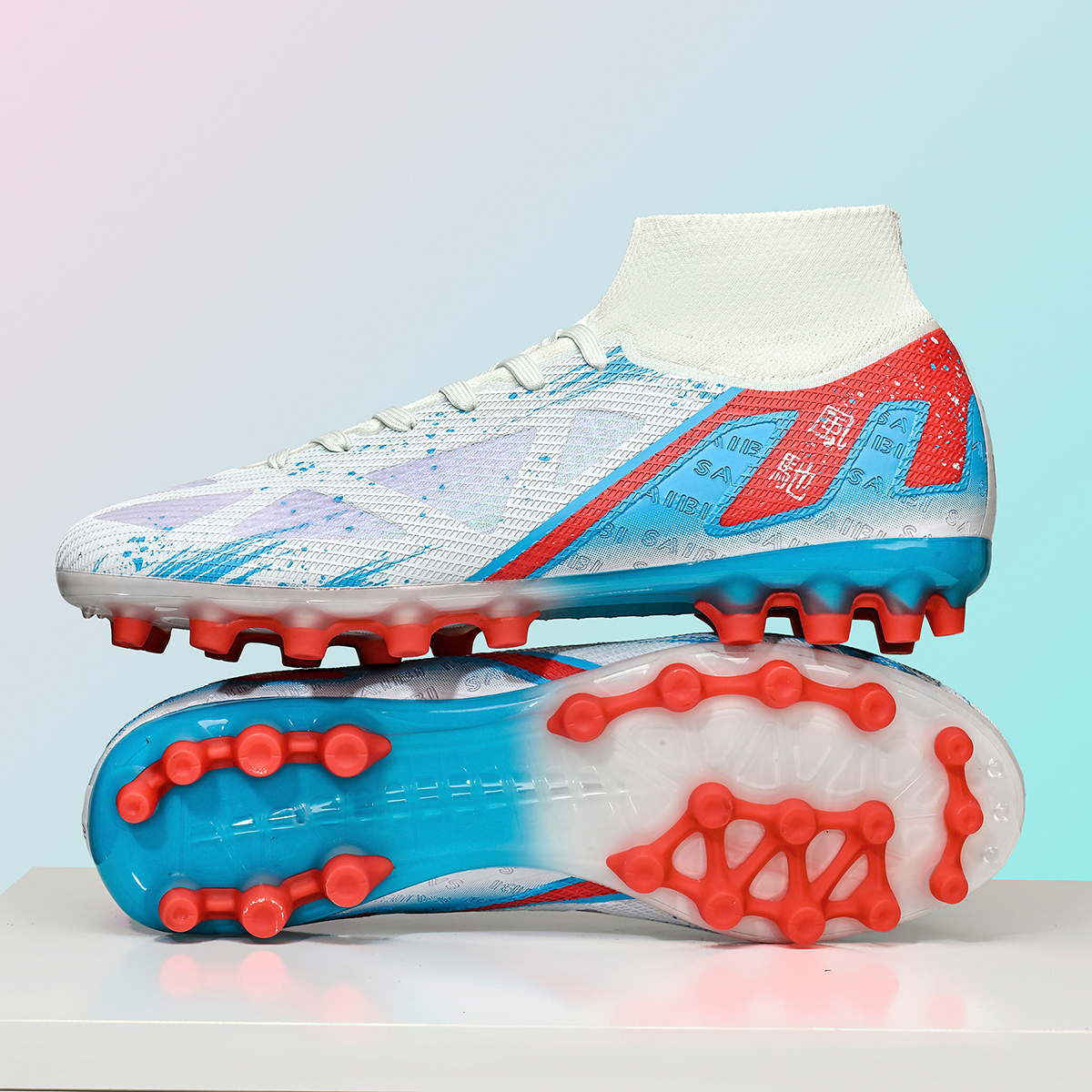 3800C-Stock High Top AG Football Shoes,EU Sizes 35-45 — 6