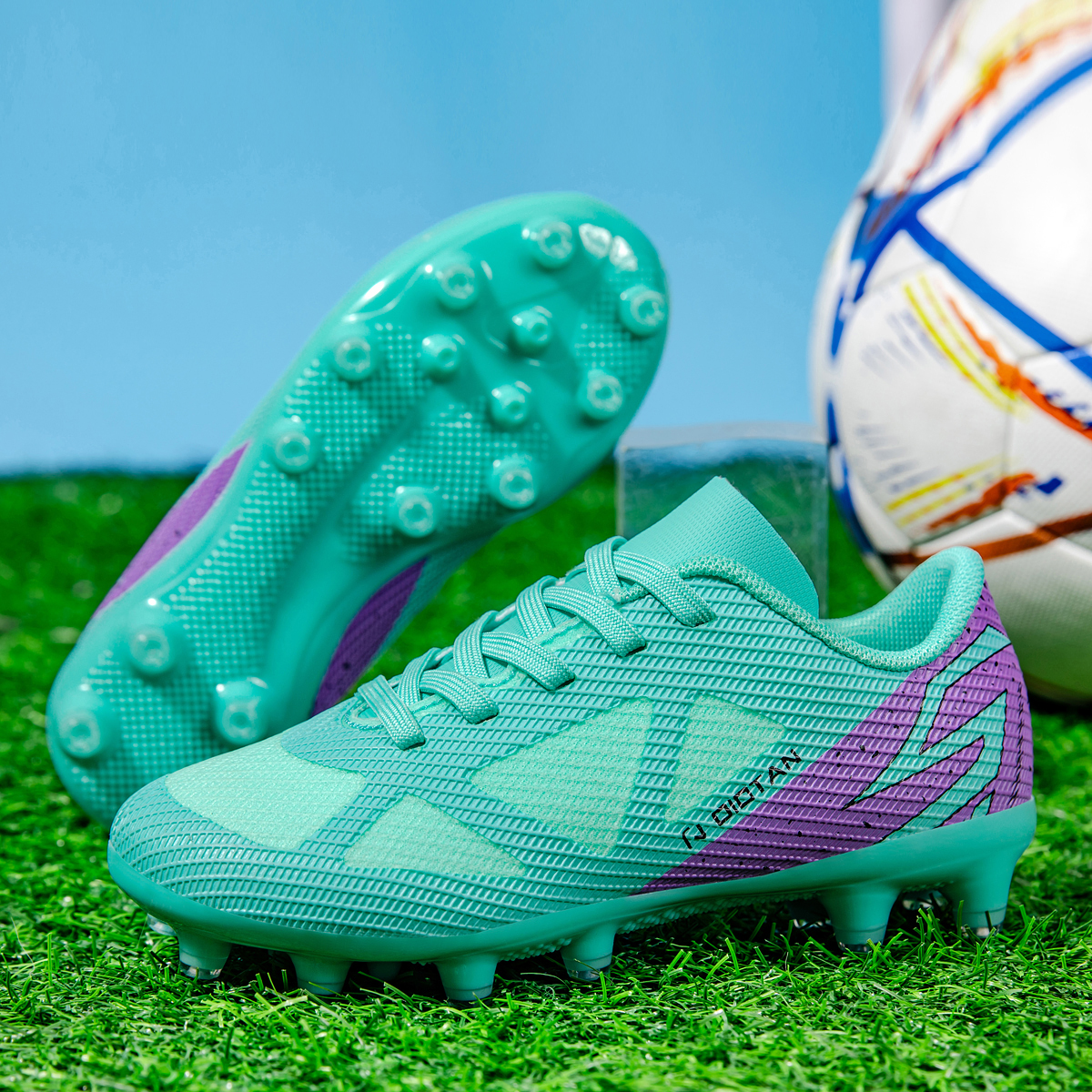 2450C-Lace-Up Low-Cut Long Stud Soccer Cleats Sizes 30-38 — 12