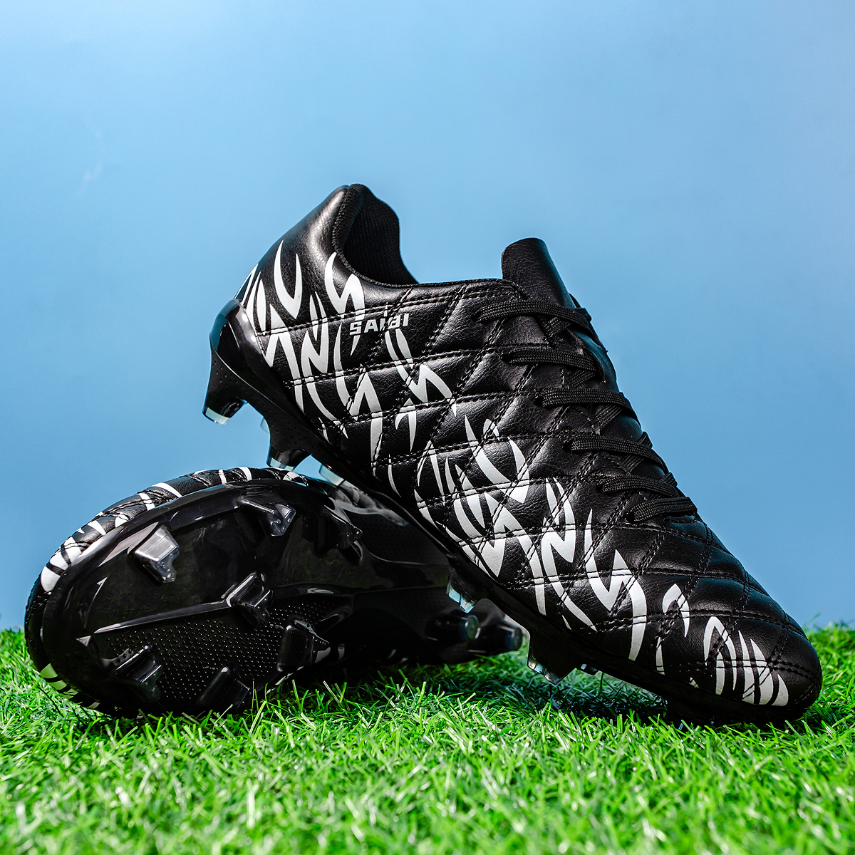 KJ01C-Stock Lace-up FG Football Shoes,EU 35-45 — 1