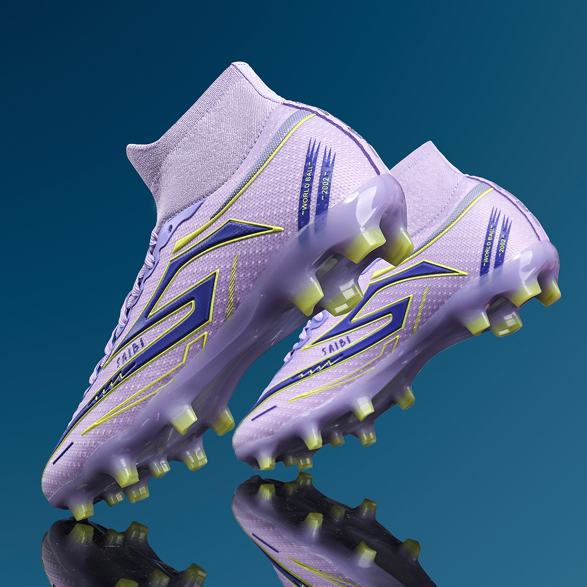 3366C-TPU High-Cut Lace-Up Long Stud Soccer Cleats Sizes 35-45 — 1