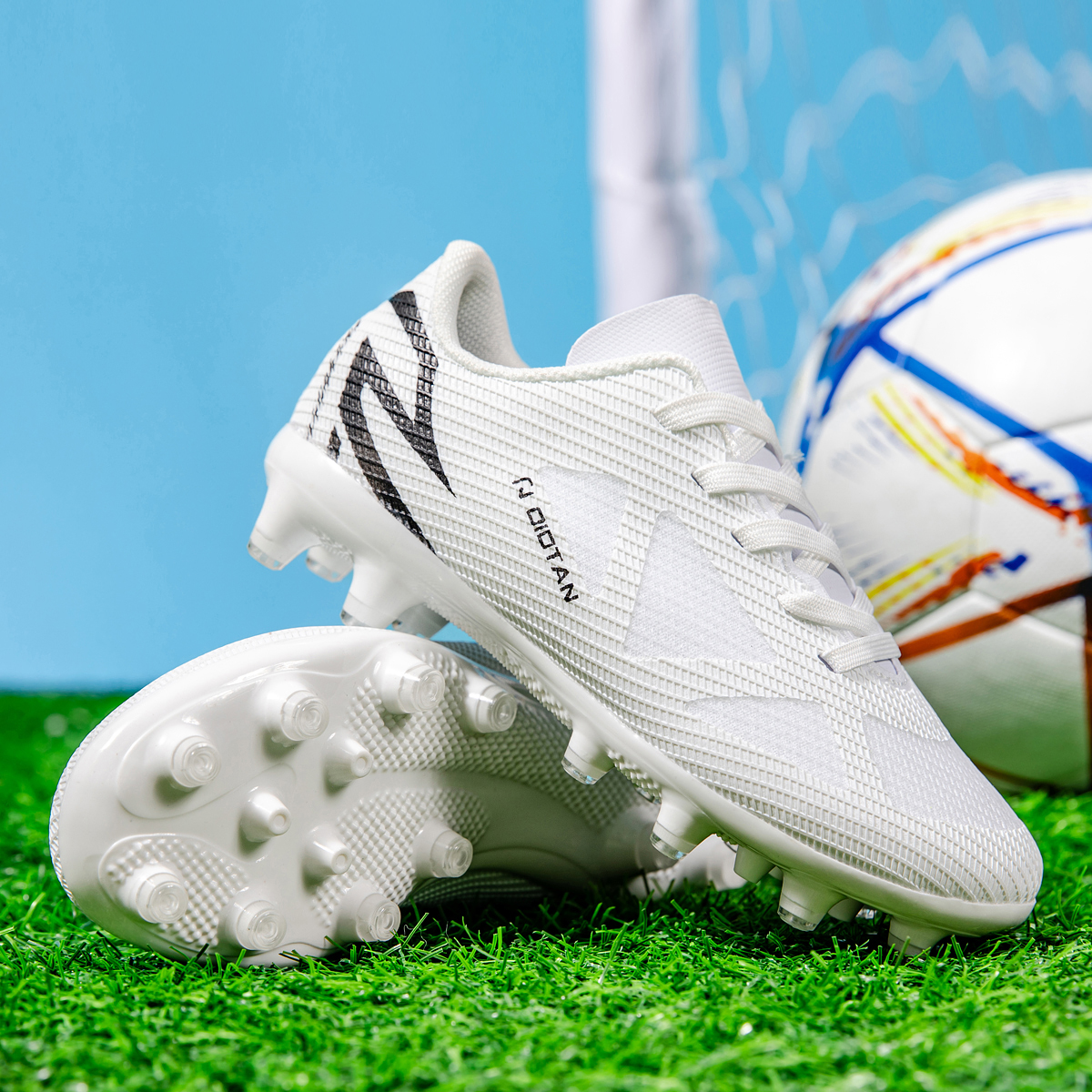2450C-Lace-Up Low-Cut Long Stud Soccer Cleats Sizes 30-38 — 8