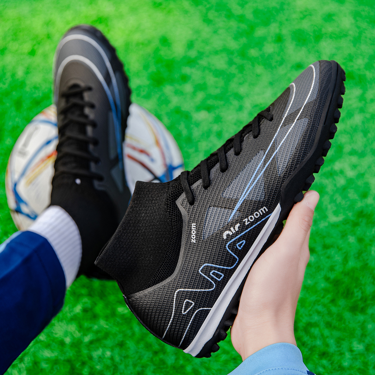 2440S-High-Cut Turf Soccer Cleats Sizes 35-45 — 12