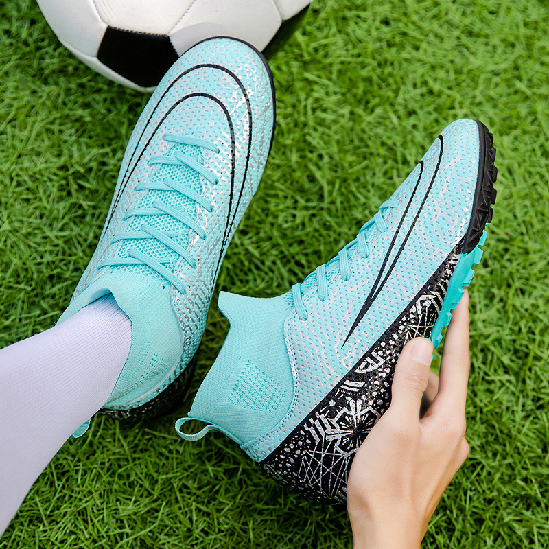 1160S-High-Cut TF Turf Soccer Shoes with PU Upper, Sizes 28-46 — 6