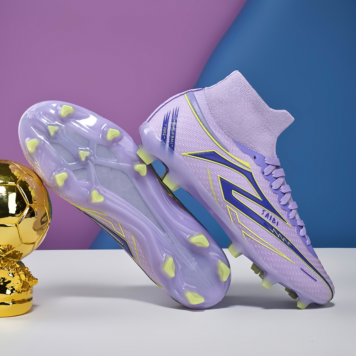 3366C-TPU High-Cut Lace-Up Long Stud Soccer Cleats Sizes 35-45 — 13