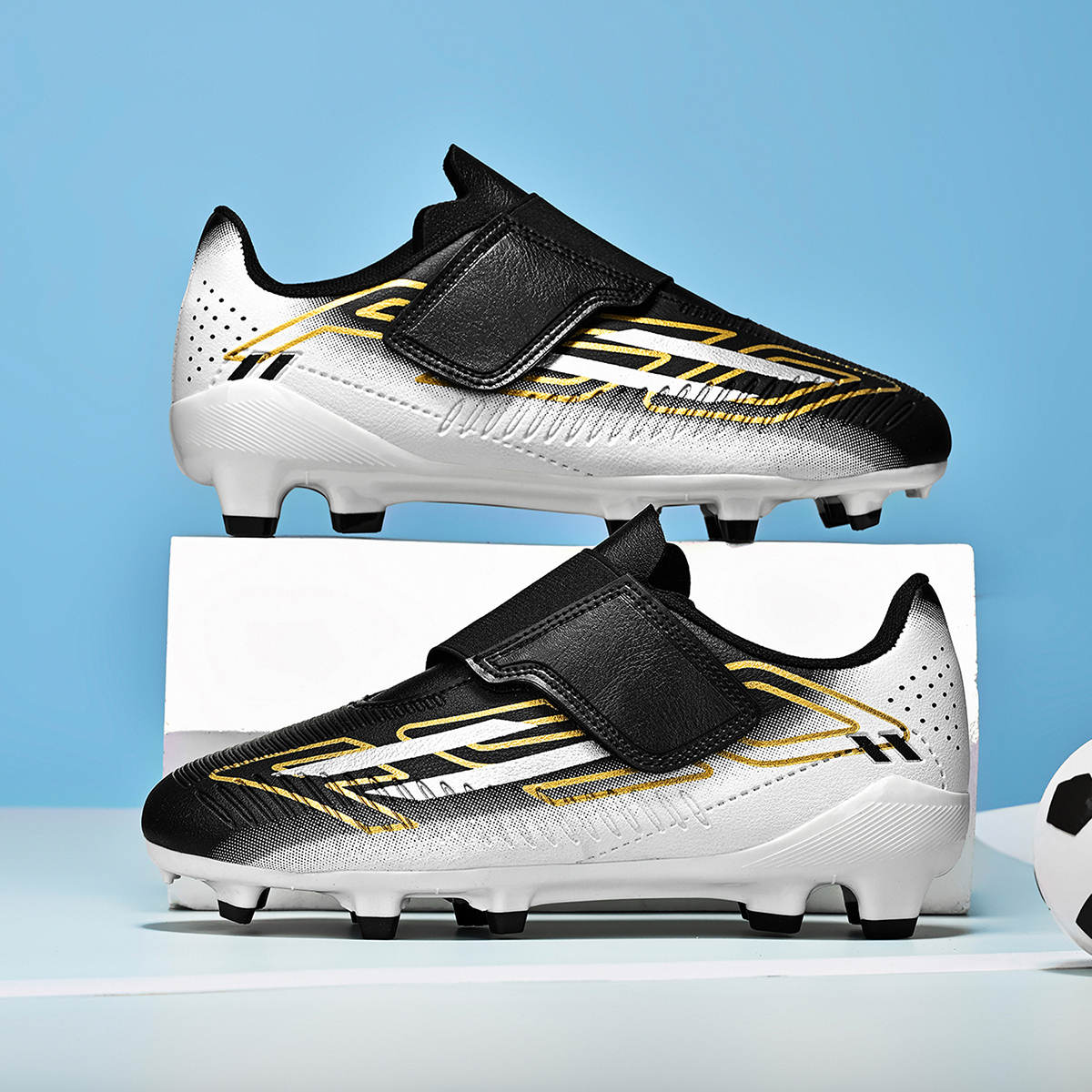 1803C-PU Upper Long-Stud Football Boots, Sizes 35–45 — 1