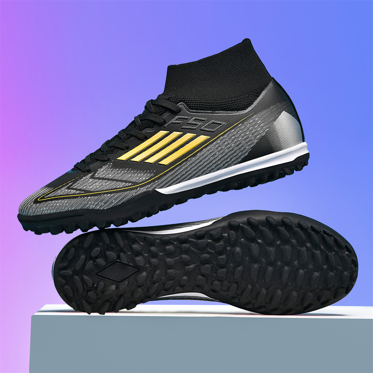 F004S-Stock High Top TF Football Shoes,EU Sizes 35-45 — 6