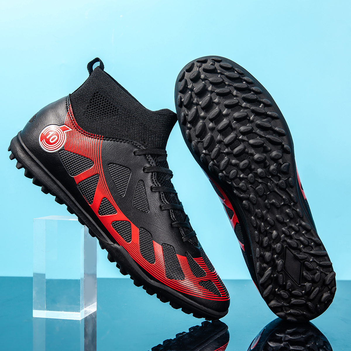 2509S-PU Leather Lace-Up Turf Soccer Cleats Sizes 35-46 — 12
