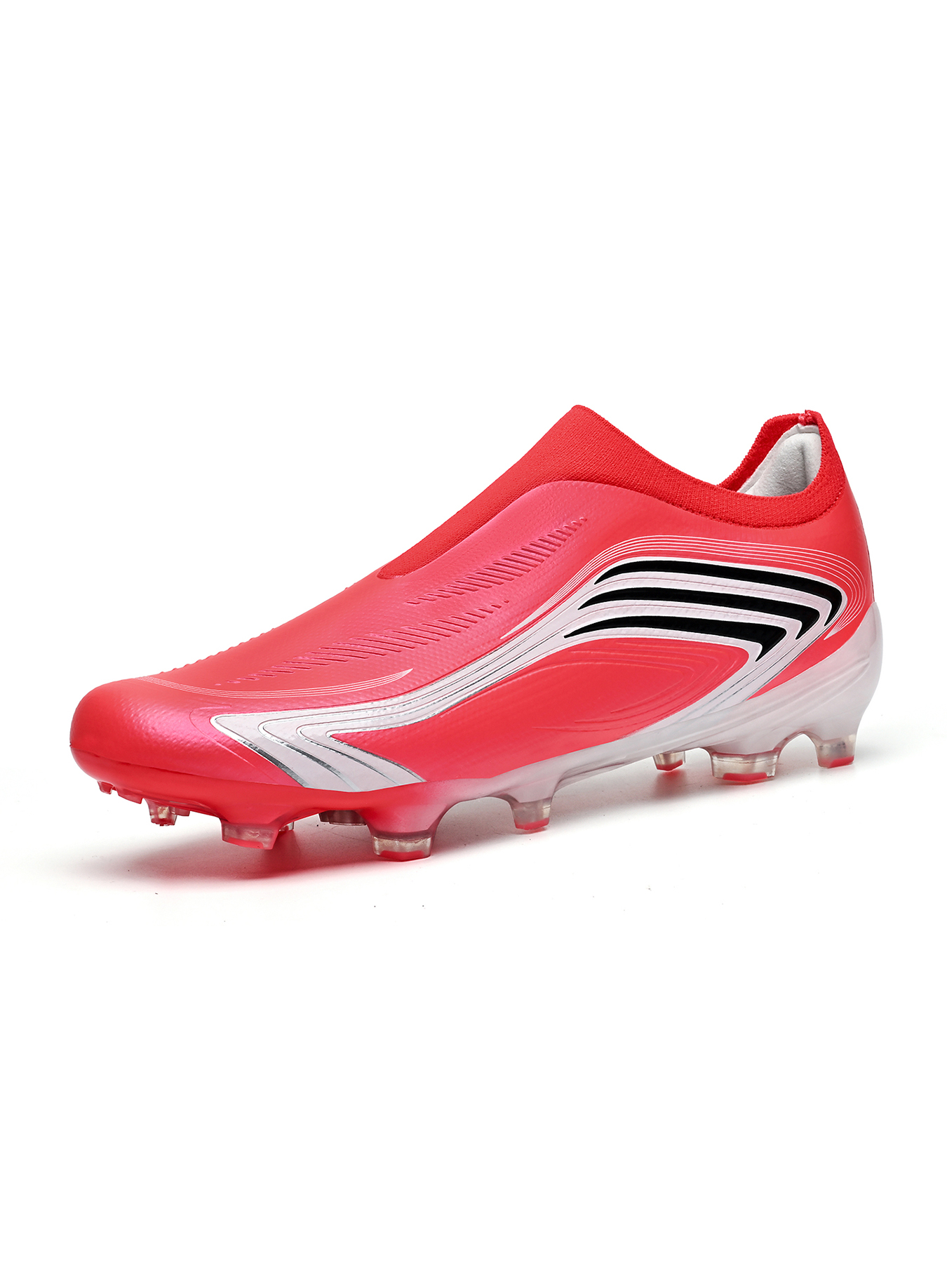 8848C-Stock Slip-on Long Stud Football Boots, Size 32-45 — 2