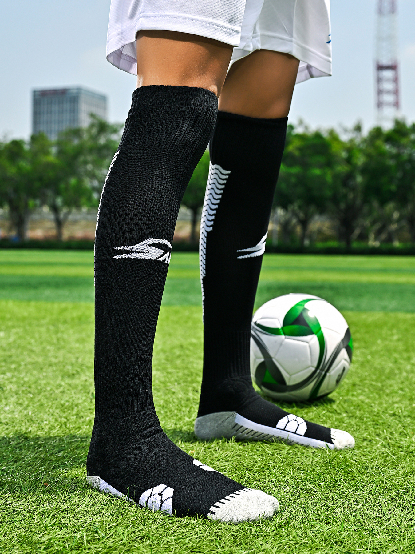 SBWZ-003-Long Football Socks with Thick Terry Sole, Sizes S-L — 12