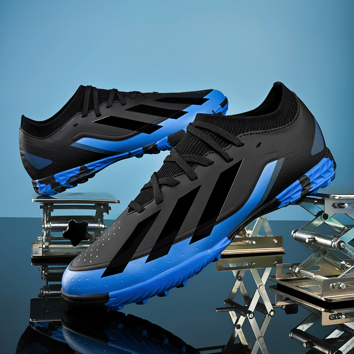 25010S-PU Leather Lace-Up Turf Soccer Cleats Sizes 32-45 — 11