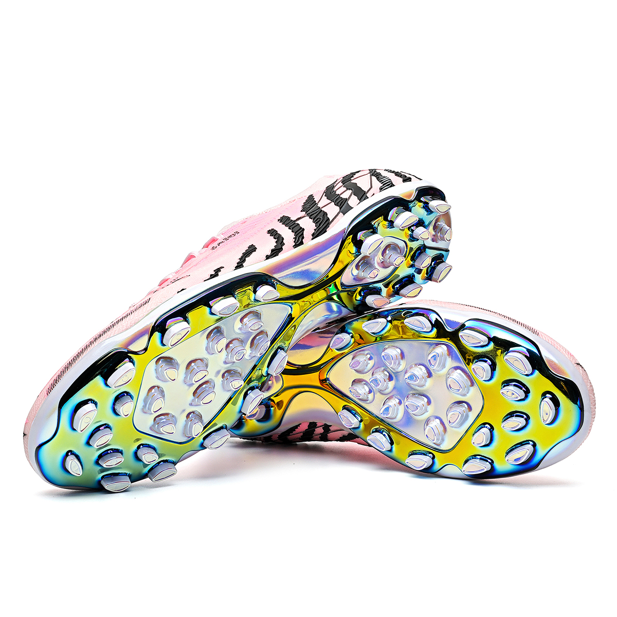 3649MJ-TPU Long-Stud Soccer Cleats with Holographic Gold Sole, Sizes 35-45 — 4