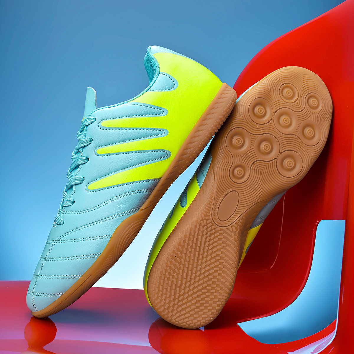 3599P-PU Upper Flat-Sole Soccer Shoes Sizes 35-45 — 5