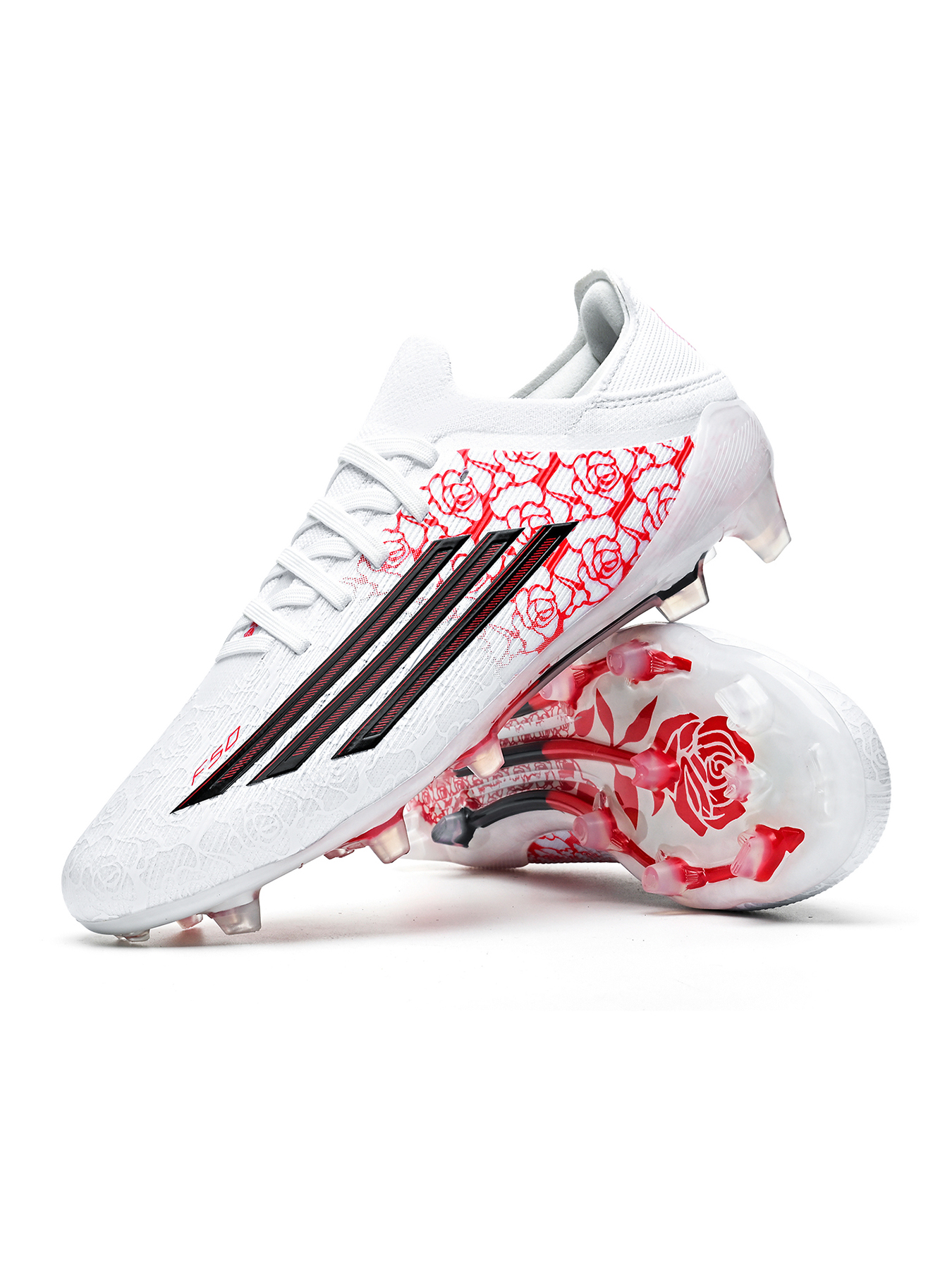 8556C-Stock Lace-up Long Stud Football Boots, Size 33-45 — 8