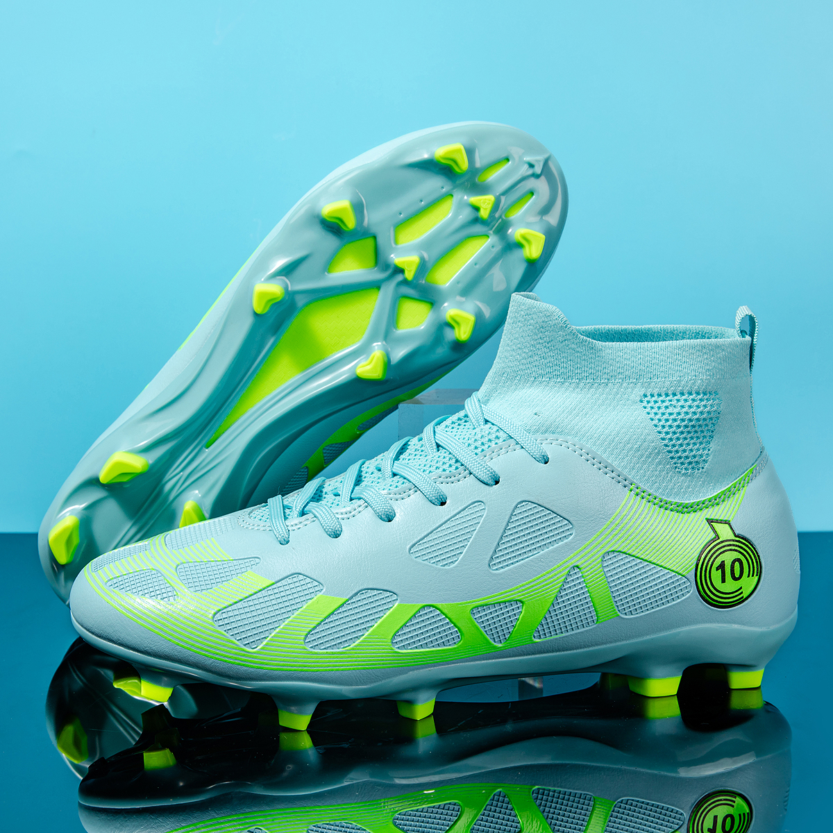 2509C-High-Cut Long Stud Soccer Cleats Sizes 35-46 — 11