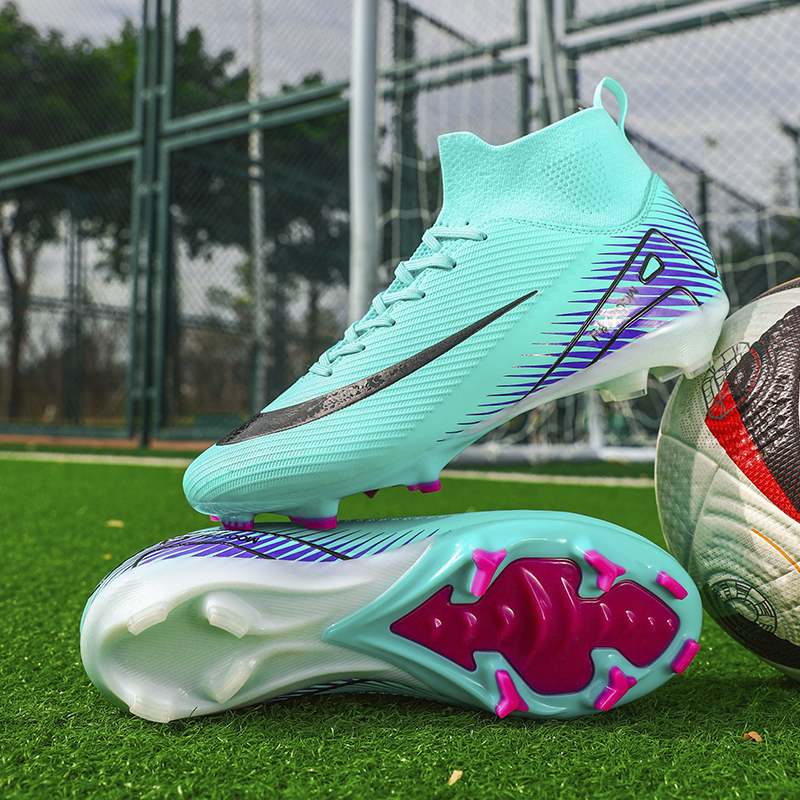 1688C-High-Cut Long-Stud Soccer Cleats with PU Upper, Sizes 32-45 — 4
