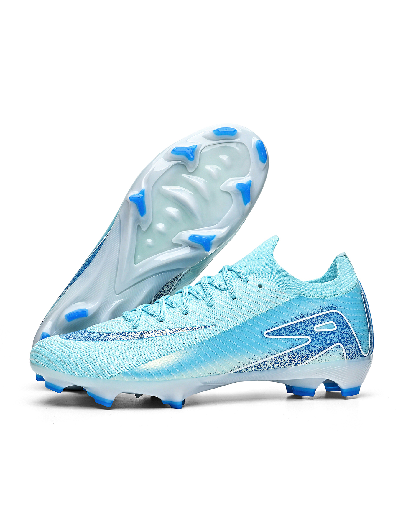 T12C-Stock Lace-up Firm Ground Football Shoes,EU Sizes 35-45 — 3
