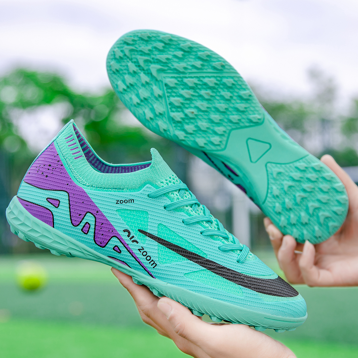 198S-TPU Seamless Turf Soccer Shoes Sizes 31-47 — 2