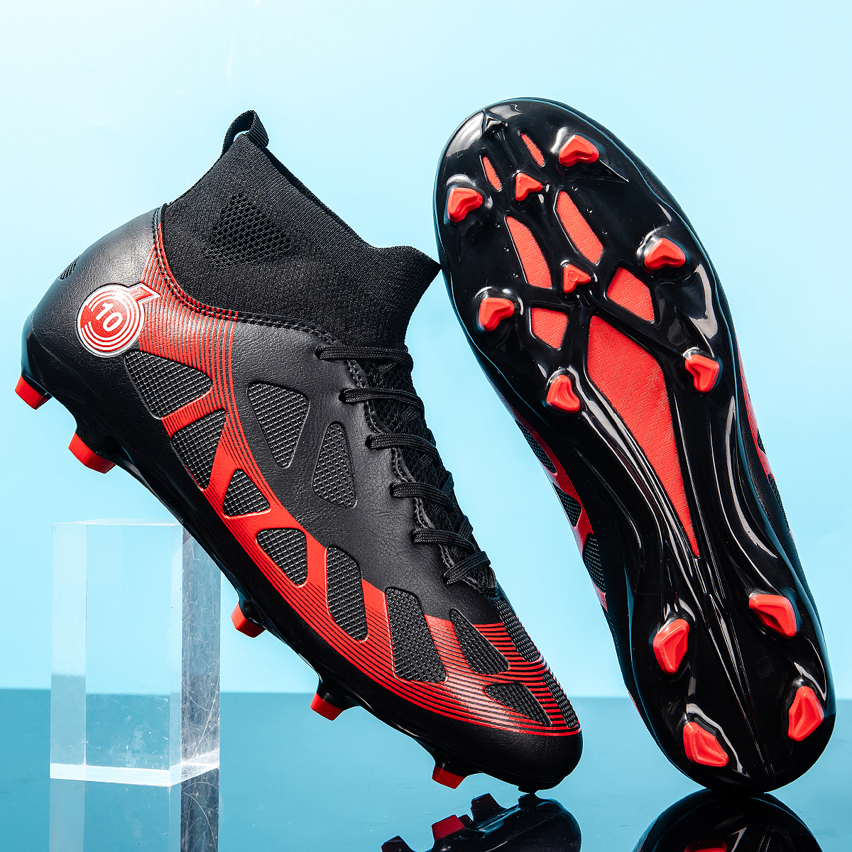 2509C-High-Cut Long Stud Soccer Cleats Sizes 35-46 — 4