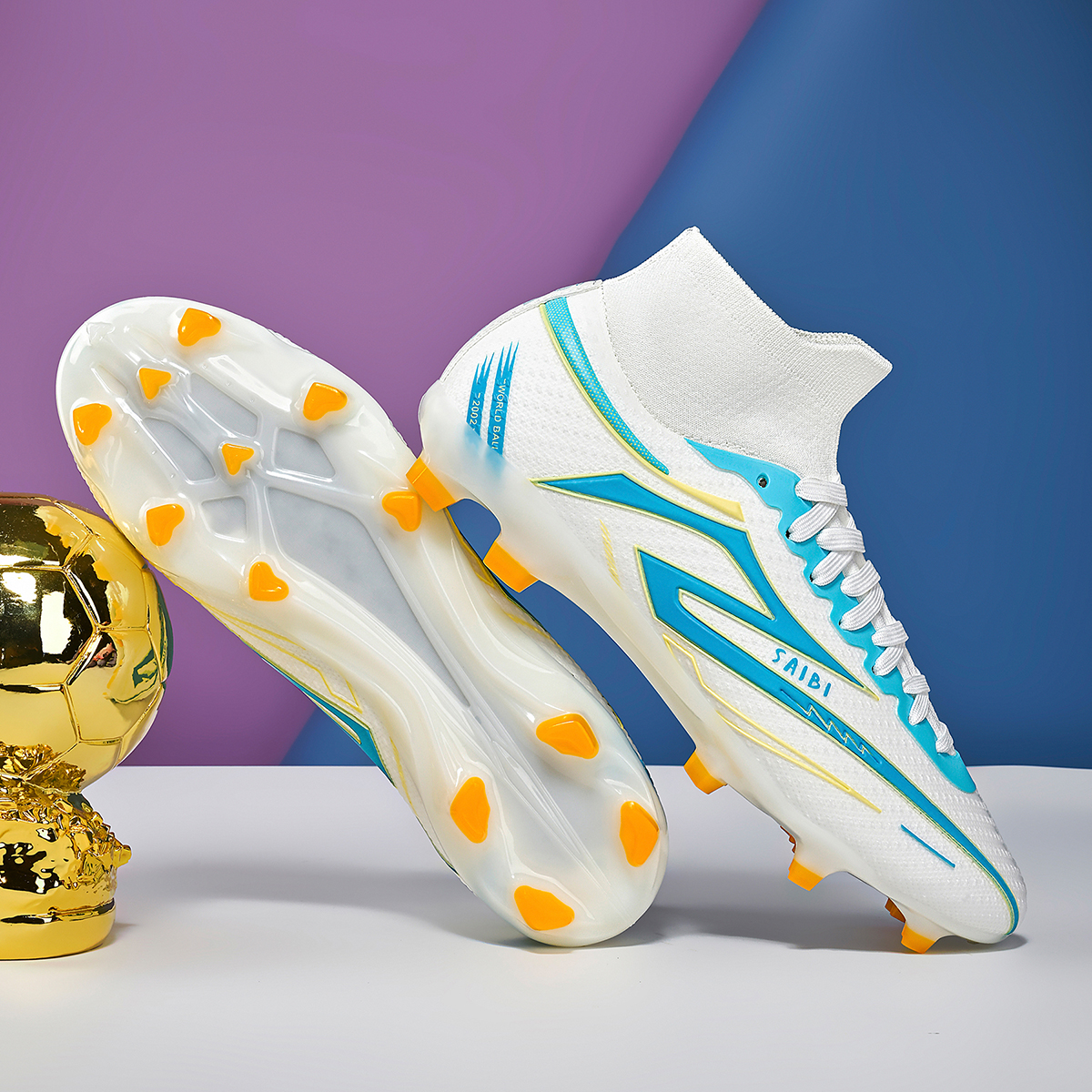 3366C-TPU High-Cut Lace-Up Long Stud Soccer Cleats Sizes 35-45 — 14