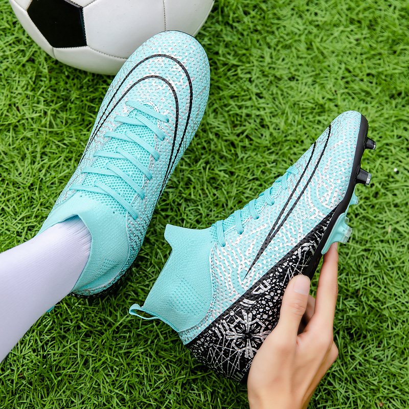 1160C-High-Cut Long-Stud Soccer Training Shoes, Sizes 28-46 — 8