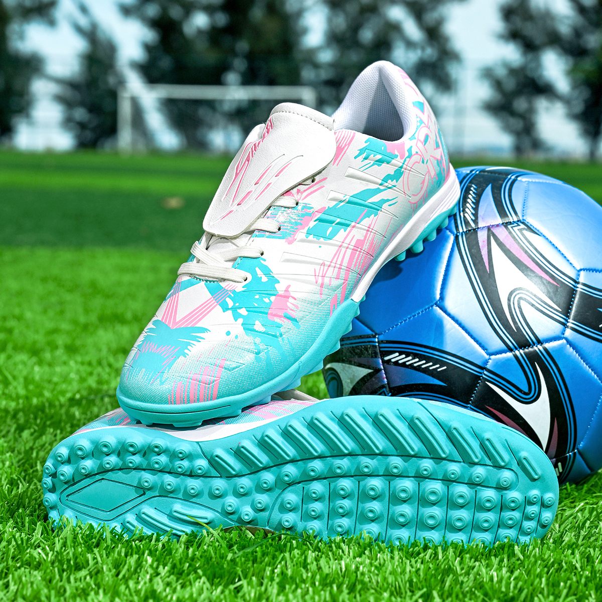 S-0377S-Stock Fold-Over Tongue TF Football Shoes — 10