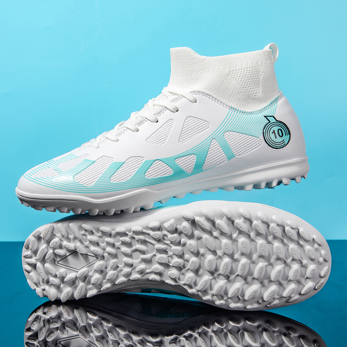 2509S-PU Leather Lace-Up Turf Soccer Cleats Sizes 35-46 — 2