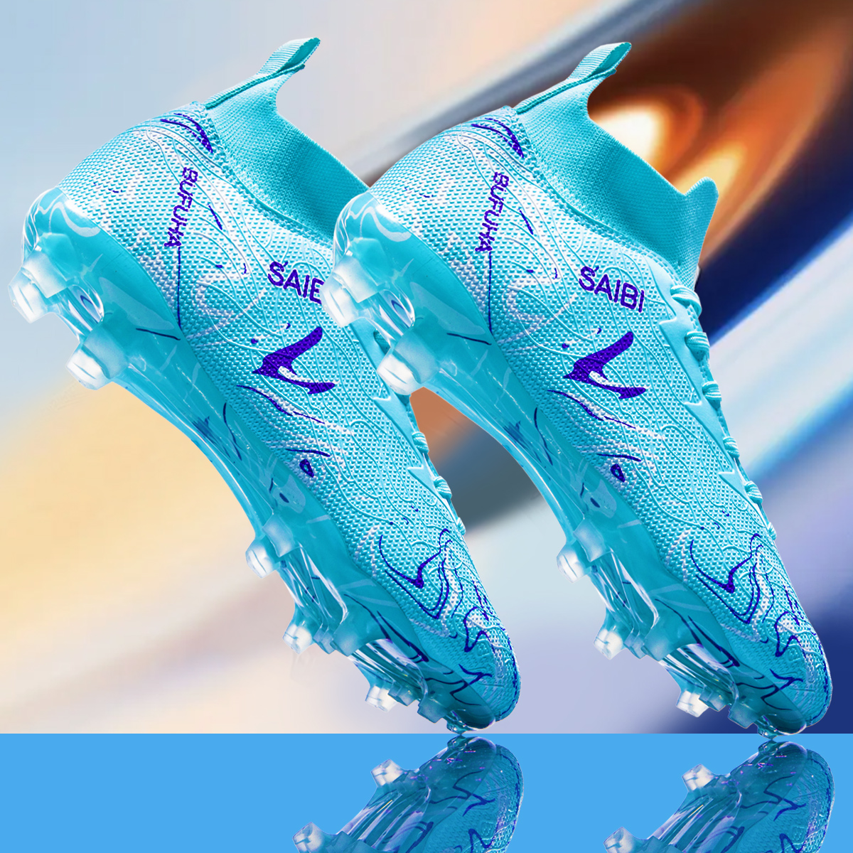 8010C-Stock High Heel FG Football Shoes,EU Sizes 39-45 — 1
