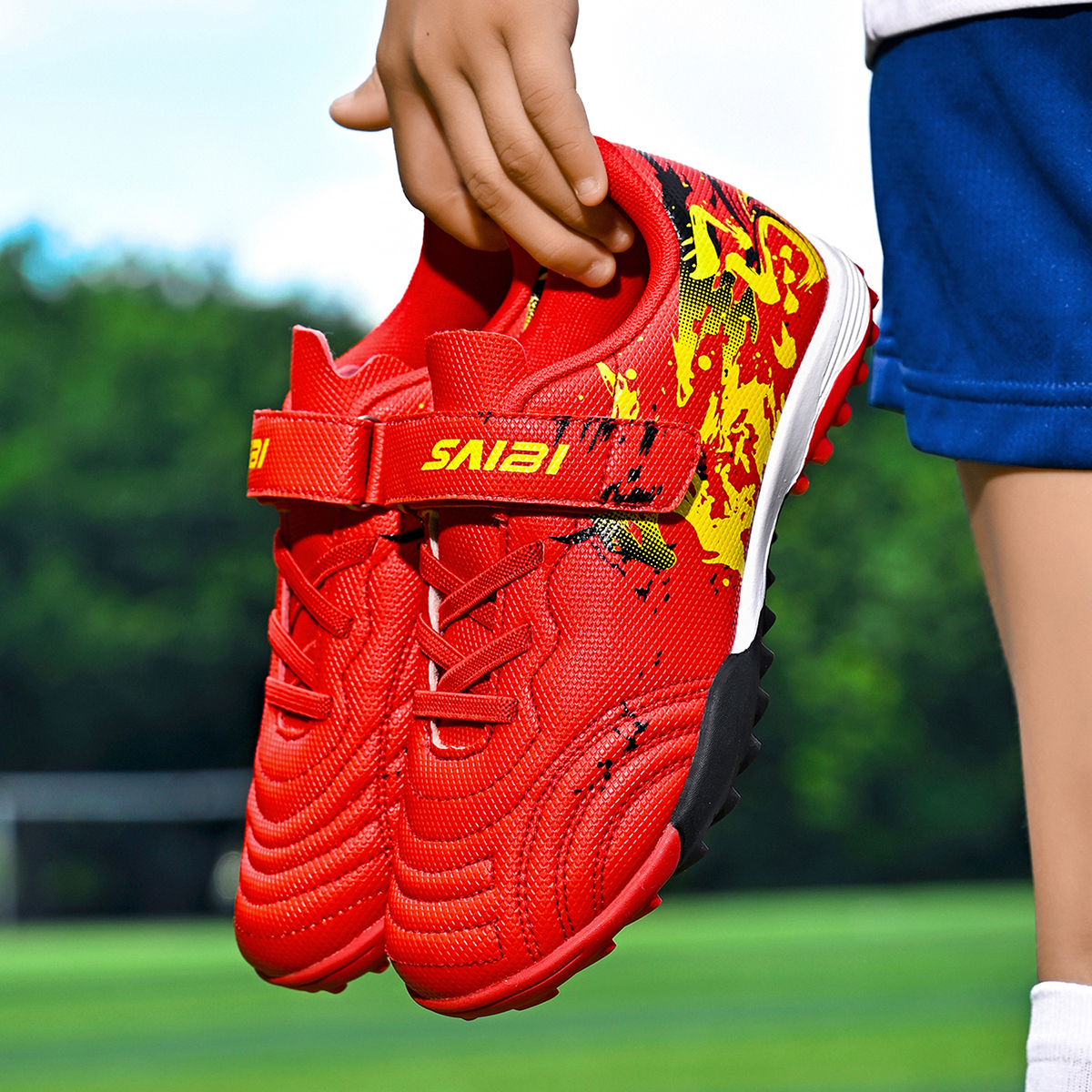 2370S-Kids' PU Upper Turf Soccer Cleats Sizes 30-38 — 1