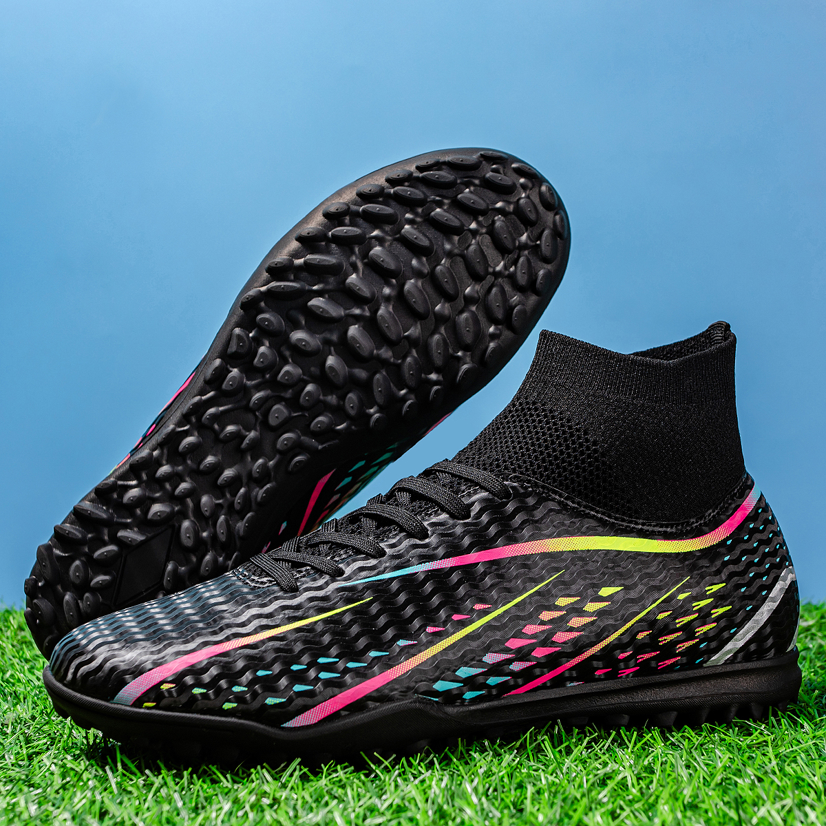 8070S-Stock High Top TF Football Shoes,EU Sizes 38-45 — 13