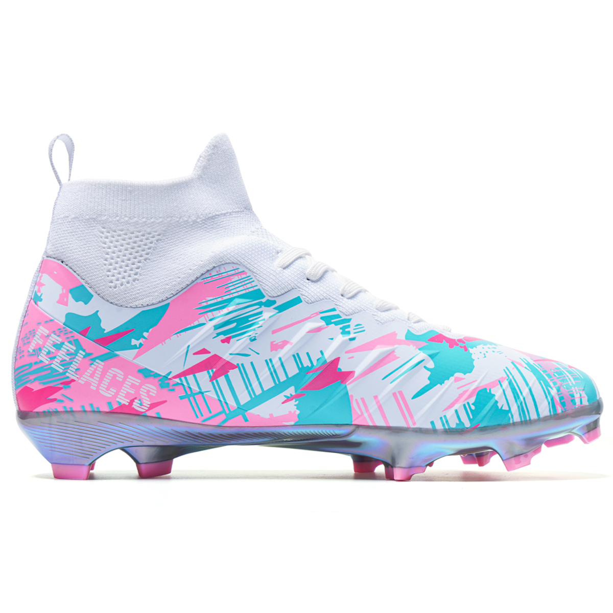 1916J-Holographic Gold Sole High-Cut Soccer Cleats Sizes 35-45 — 4