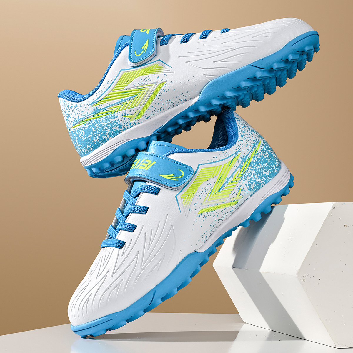 2558S-Kids' PU Upper Turf Soccer Cleats Sizes 28-39 — 11