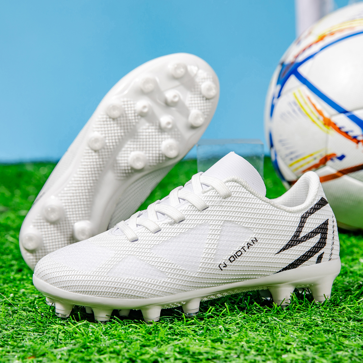 2450C-Lace-Up Low-Cut Long Stud Soccer Cleats Sizes 30-38 — 11