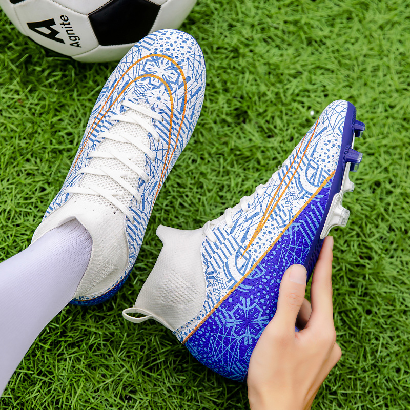 1160C-High-Cut Long-Stud Soccer Training Shoes, Sizes 28-46 — 9