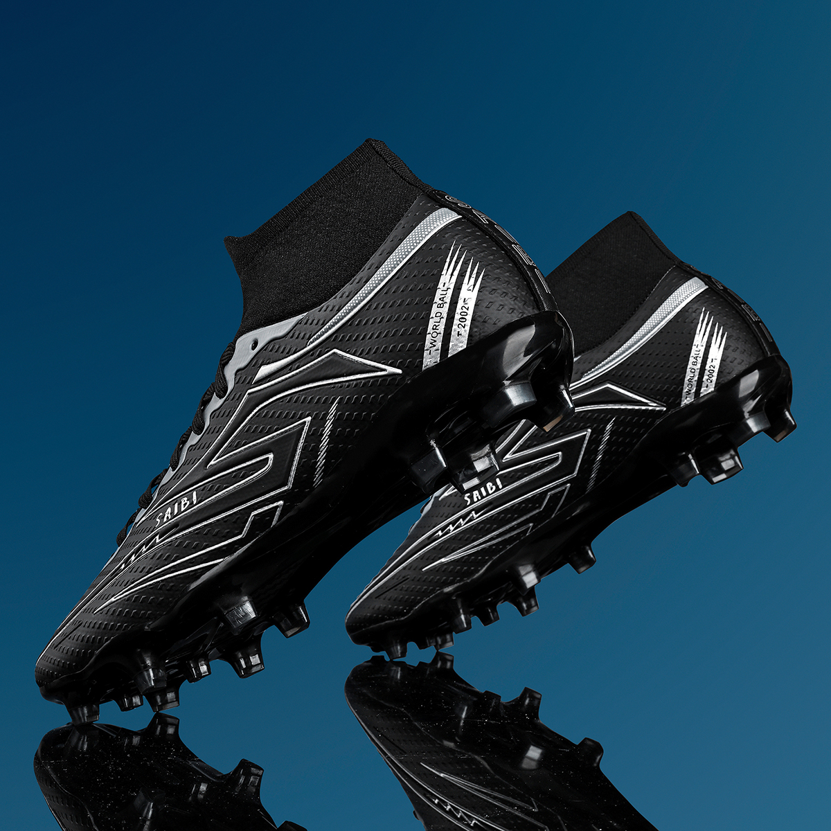 3366C-TPU High-Cut Lace-Up Long Stud Soccer Cleats Sizes 35-45 — 3