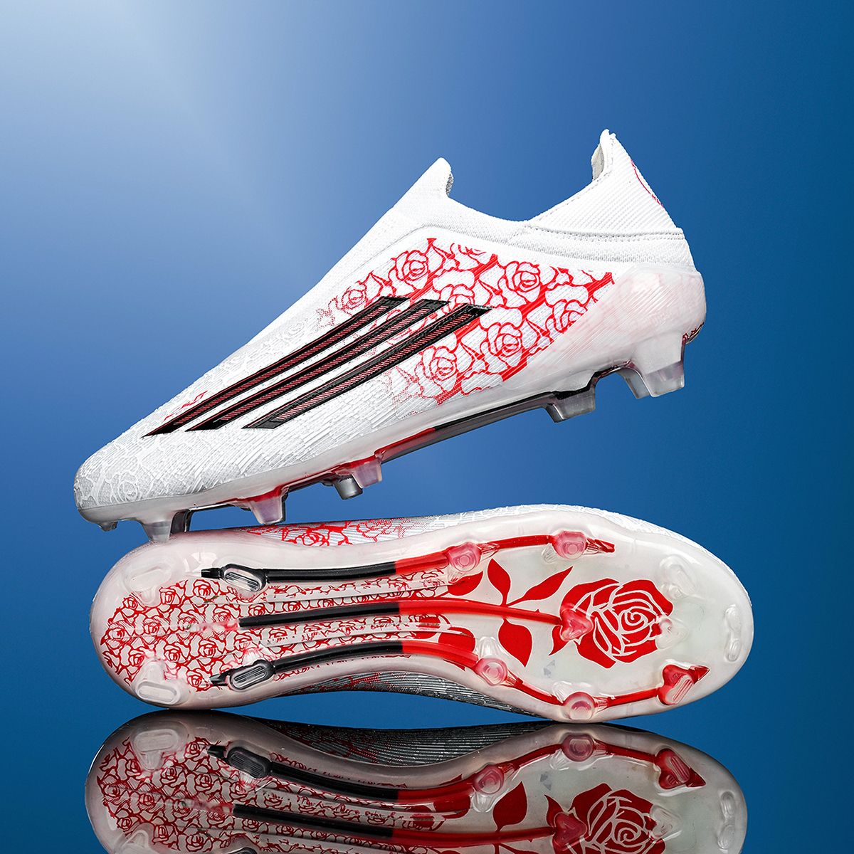 8553C-Stock Slip-on FG Football Shoes,EU Sizes 33-45 — 2